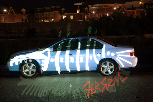 skeleton car